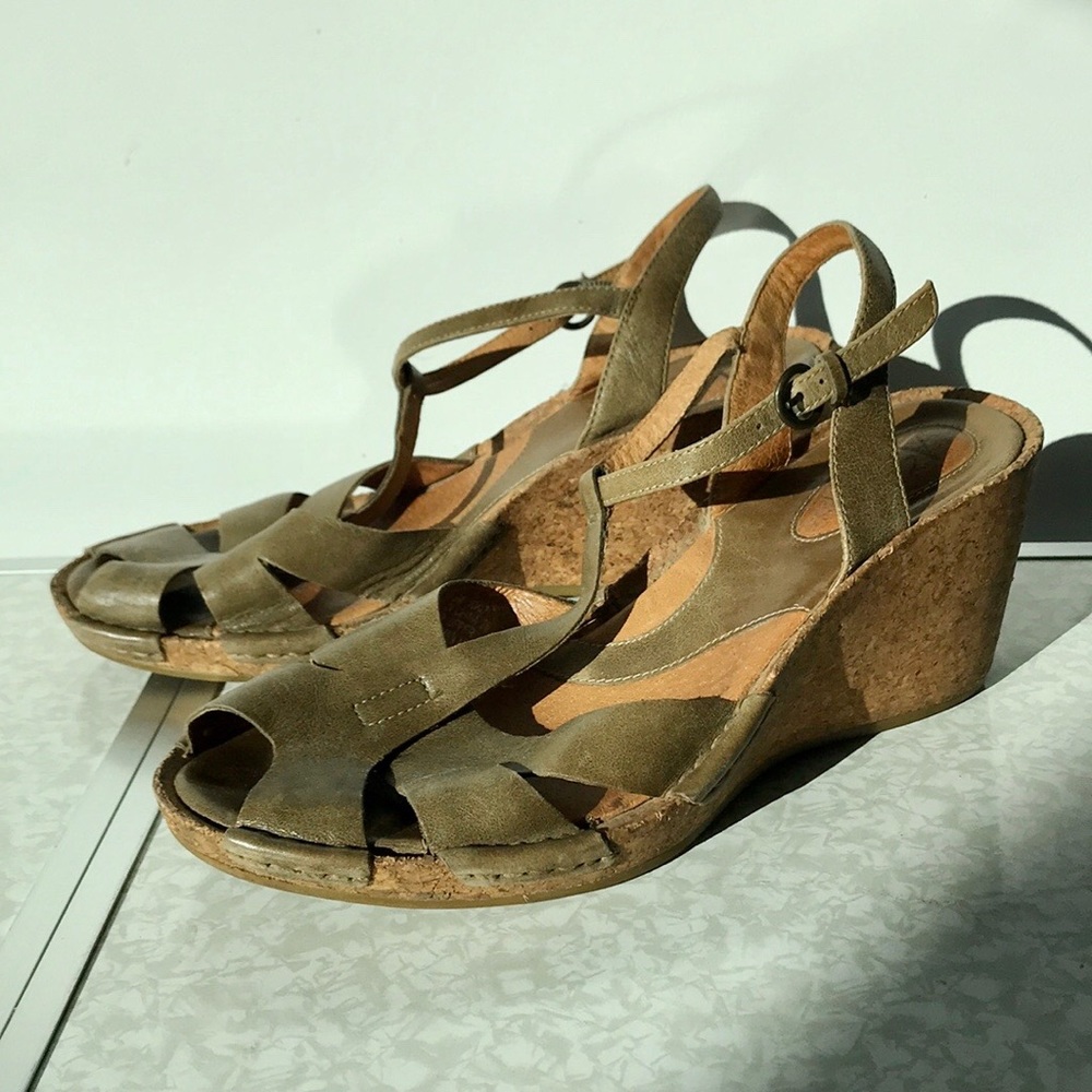Clarks Artisan Espadrilles, cork heels (size 9)